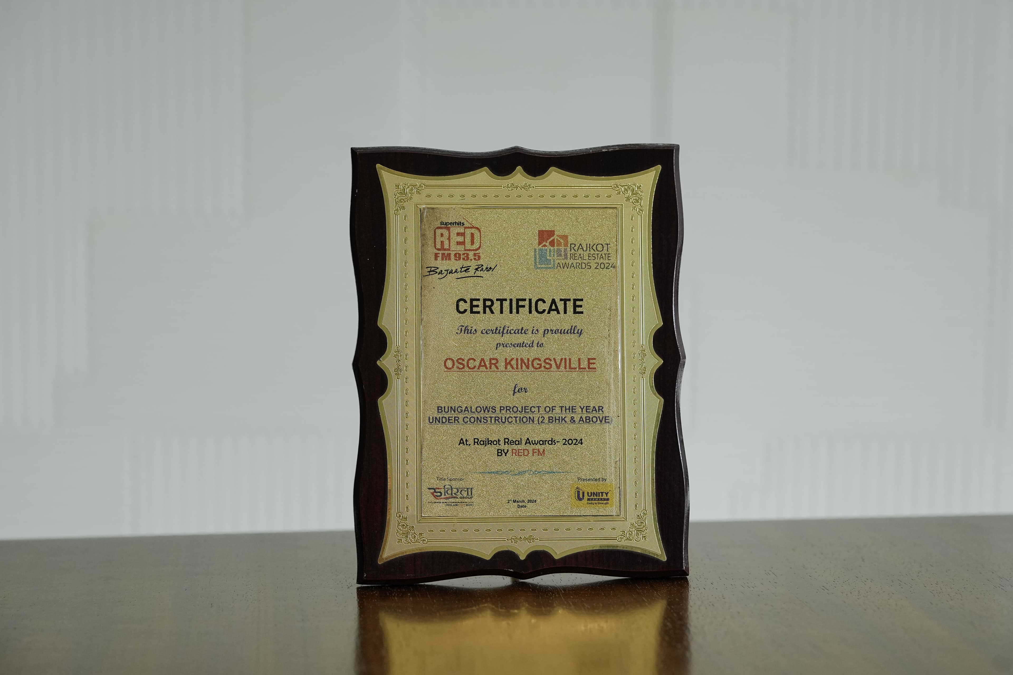 BEST BUNGLOWS PROJECT OF THE YEAR UNDER CONSTRUCTION